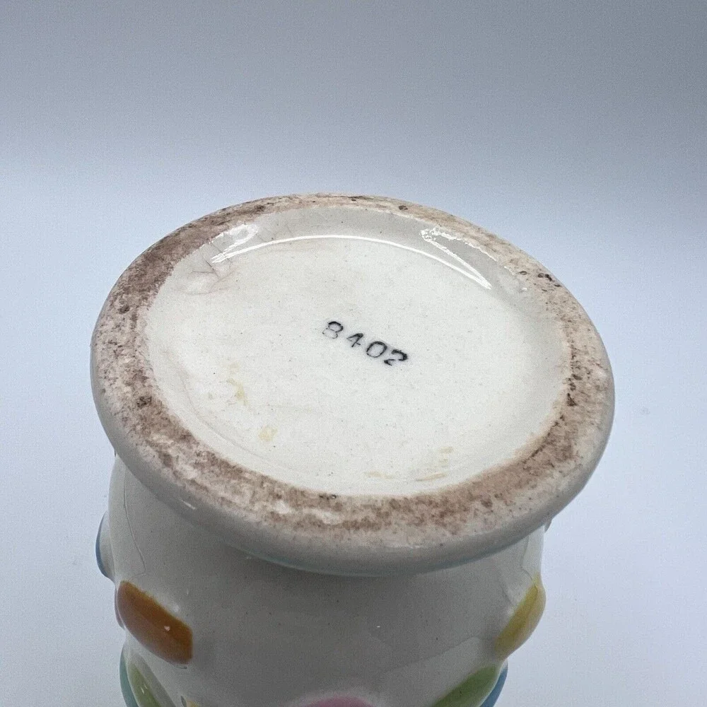 Vtg Ceramic Jelly Bean Easter Vase Candy Jar Dish 8402 Shafford Japan Pastel 6